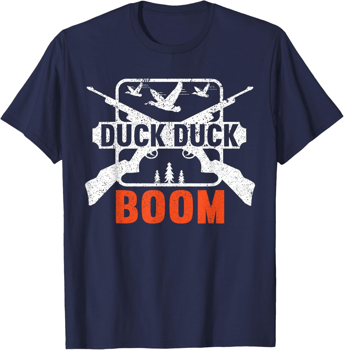 Duck Duck Boom | Hunting Ducks Hunting Funny Hunting T-Shirt - T-Shirt | Navy