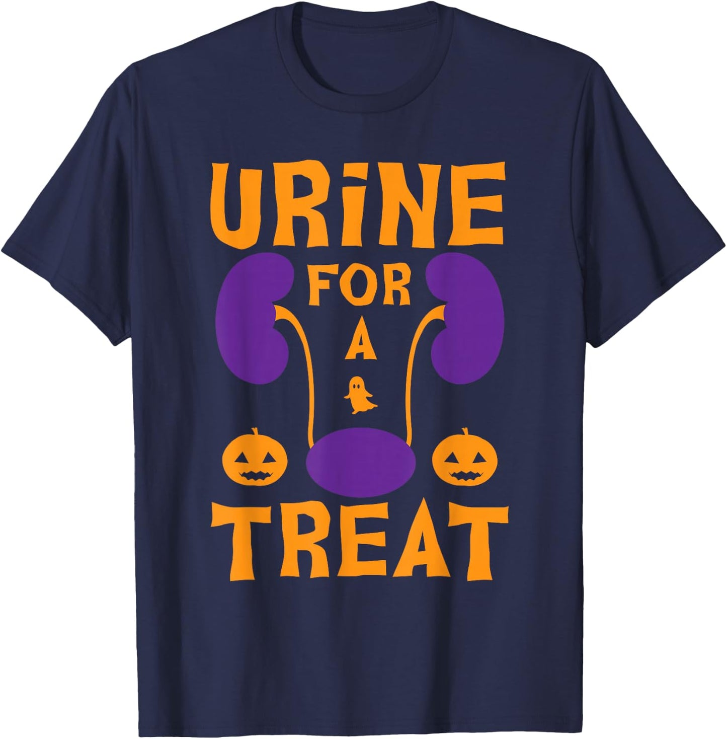 Urine For A Treat Candy - Funny Halloween Urologist Joke T-Shirt - T-Shirt | Navy