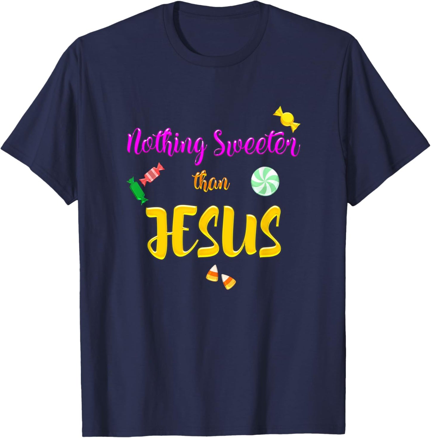 Jesus Trunk Or Treat Candy Christian Halloween T-Shirt - T-Shirt | Navy