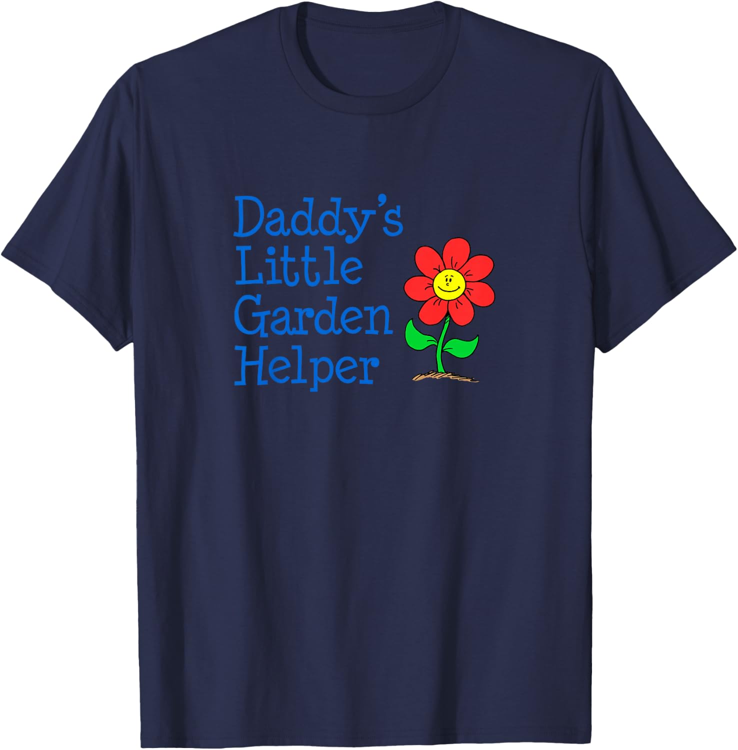Daddy's Little Garden Helper Daughter Cute Girl Flower T-Shirt - T-Shirt | Navy