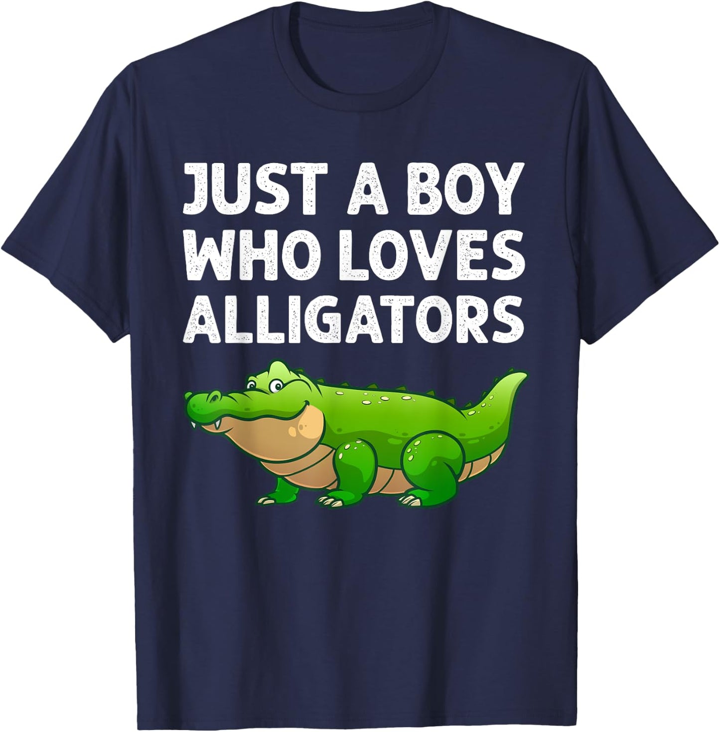 Funny Alligator Design Boys Kids Men Reptile Gator Lovers T-Shirt - T-Shirt | Navy