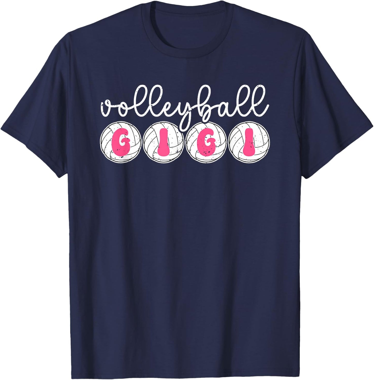 Volleyball Gigi Proud Gigi Of A Volleyball Player Gigi T-Shirt - T-Shirt | Navy