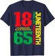 Juneteenth Free-ish Since 1865 Celebrating Black Freedom T-Shirt - T-Shirt | Navy
