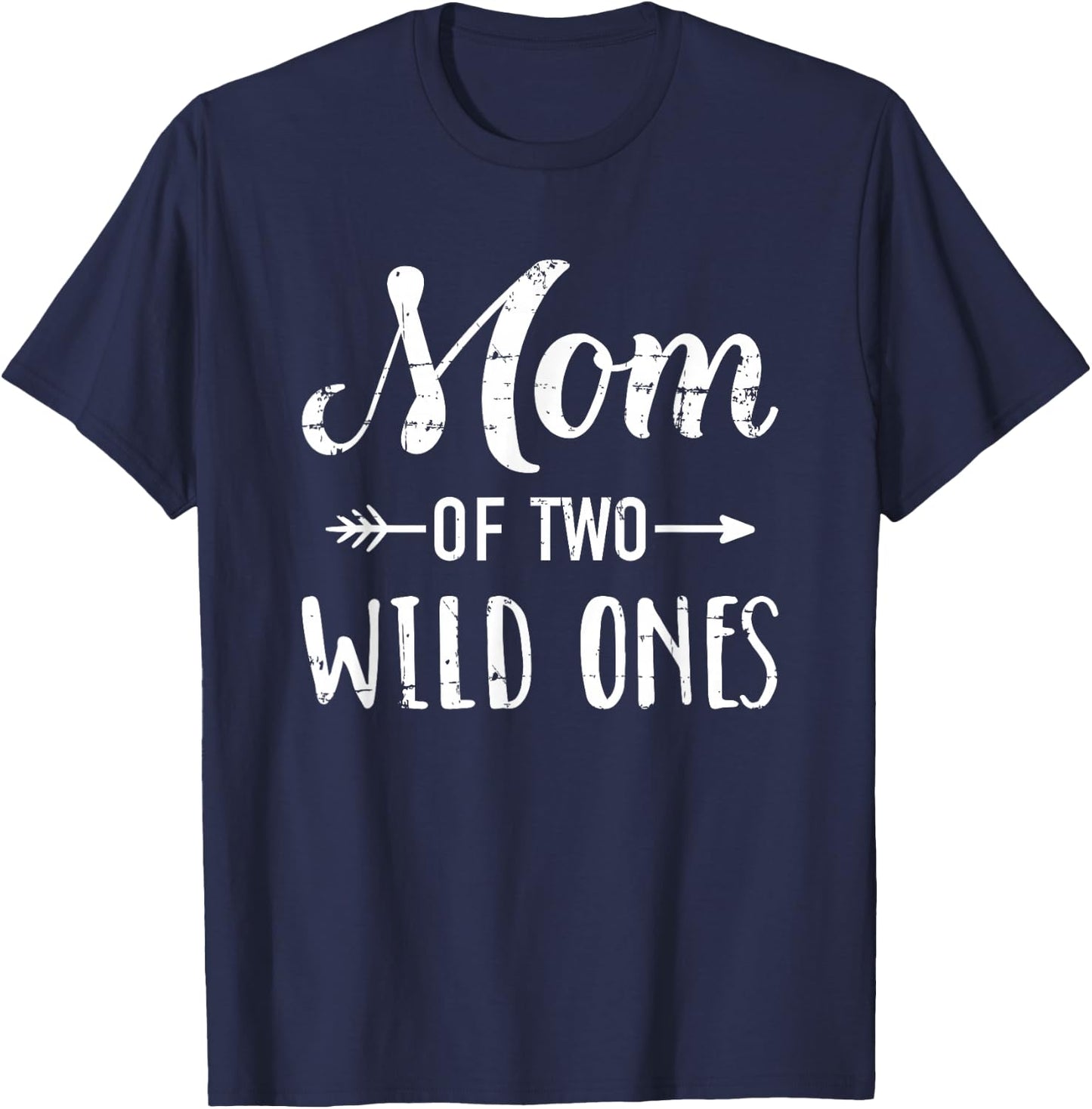 Mom of the wild ones for mother of daughters and twins T-Shirt - T-Shirt | Navy