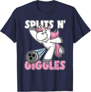 Splits n' Giggles Unicorn Bowling Bowler T-Shirt - T-Shirt | Navy