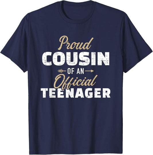 Proud Cousin Teenager 13th Birthday T-Shirt - T-Shirt | Navy
