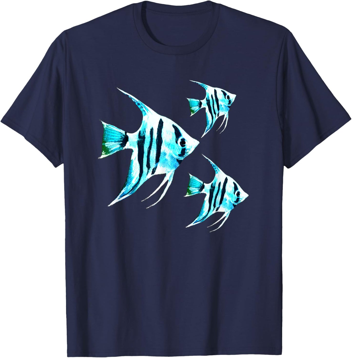Zebra Angelfish Aquarium Fish Lovers Angelfish Breeders T-Shirt - T-Shirt | Navy