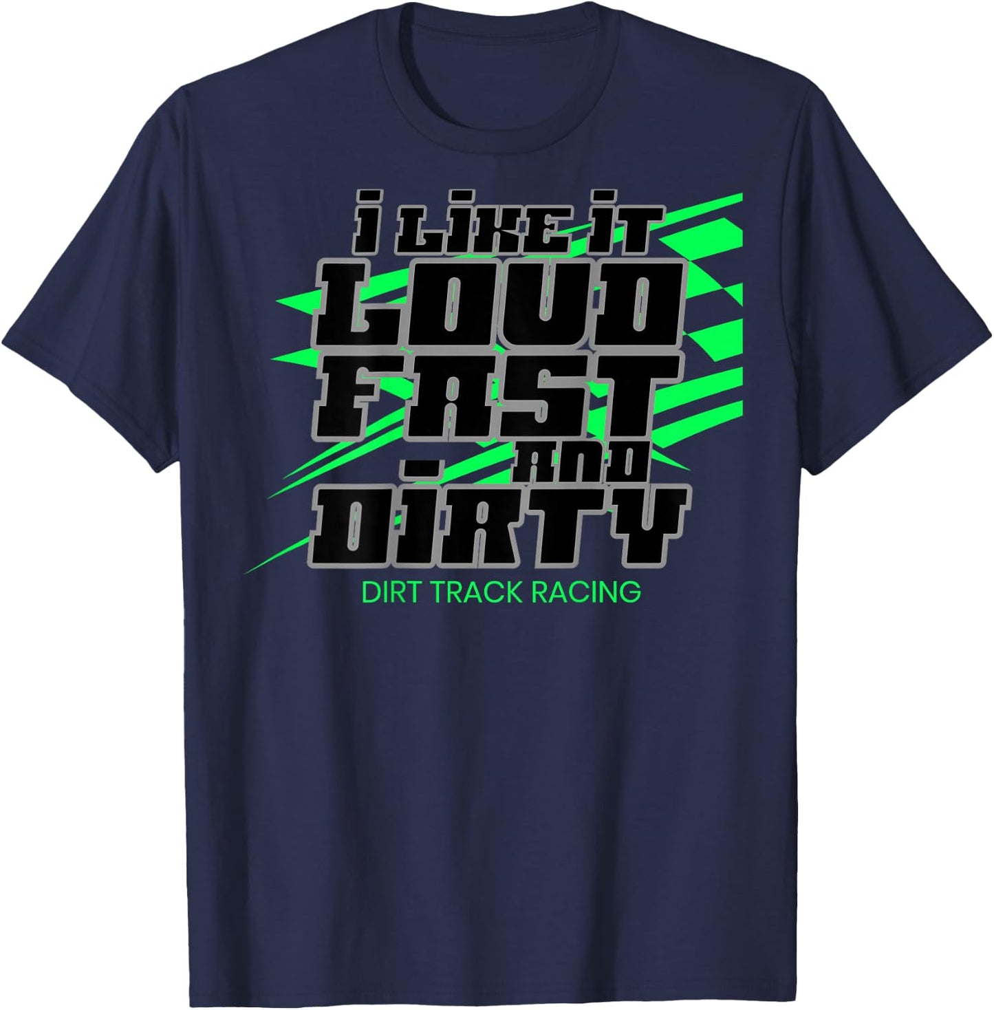 Dirt Modified Racing Apparel Sprint Car Dirt Track Racing T-Shirt - T-Shirt | Navy