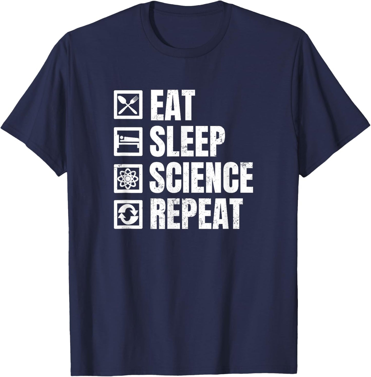 DNA Science Shirt | Eat Sleep Repeat Gift T-Shirt - T-Shirt | Navy