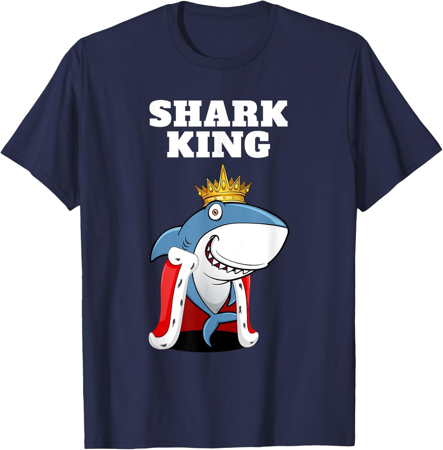 Shark King | Boys Shark | Shark T-Shirt - T-Shirt | Navy