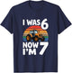 I was 6 Now Im 7 Tractor Birthday Boy Farmer T-Shirt - T-Shirt | Navy