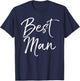 Wedding Bridal Party Gift Groomsmen Best Man T-Shirt - T-Shirt | Navy