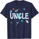 Uncle Astronaut Space Family Matching Birthday Party T-Shirt - T-Shirt | Navy