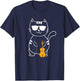 Violin Cat - Fiddle Player Orchestra Violinist Violoin T-Shirt - T-Shirt | Navy