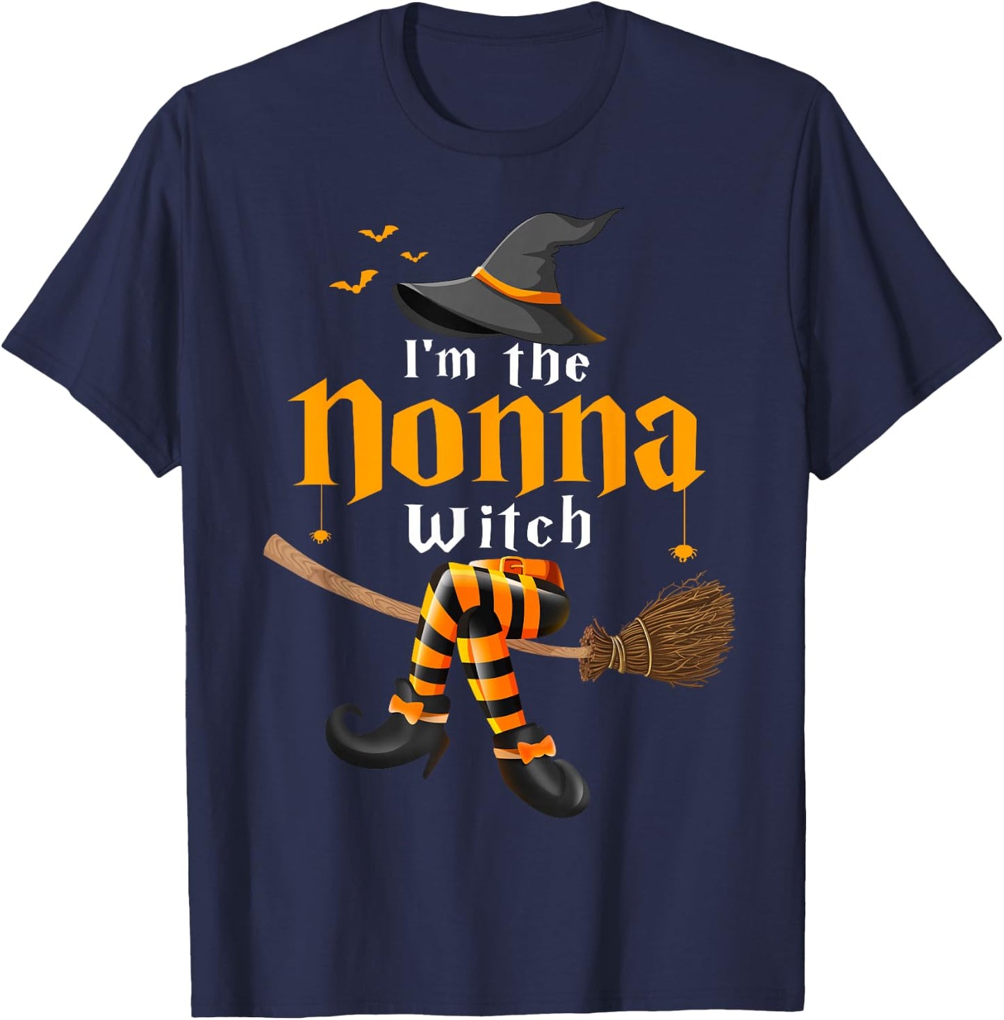 I’m The Nonna Witch Family Funny Halloween Costume T-Shirt - T-Shirt | Navy