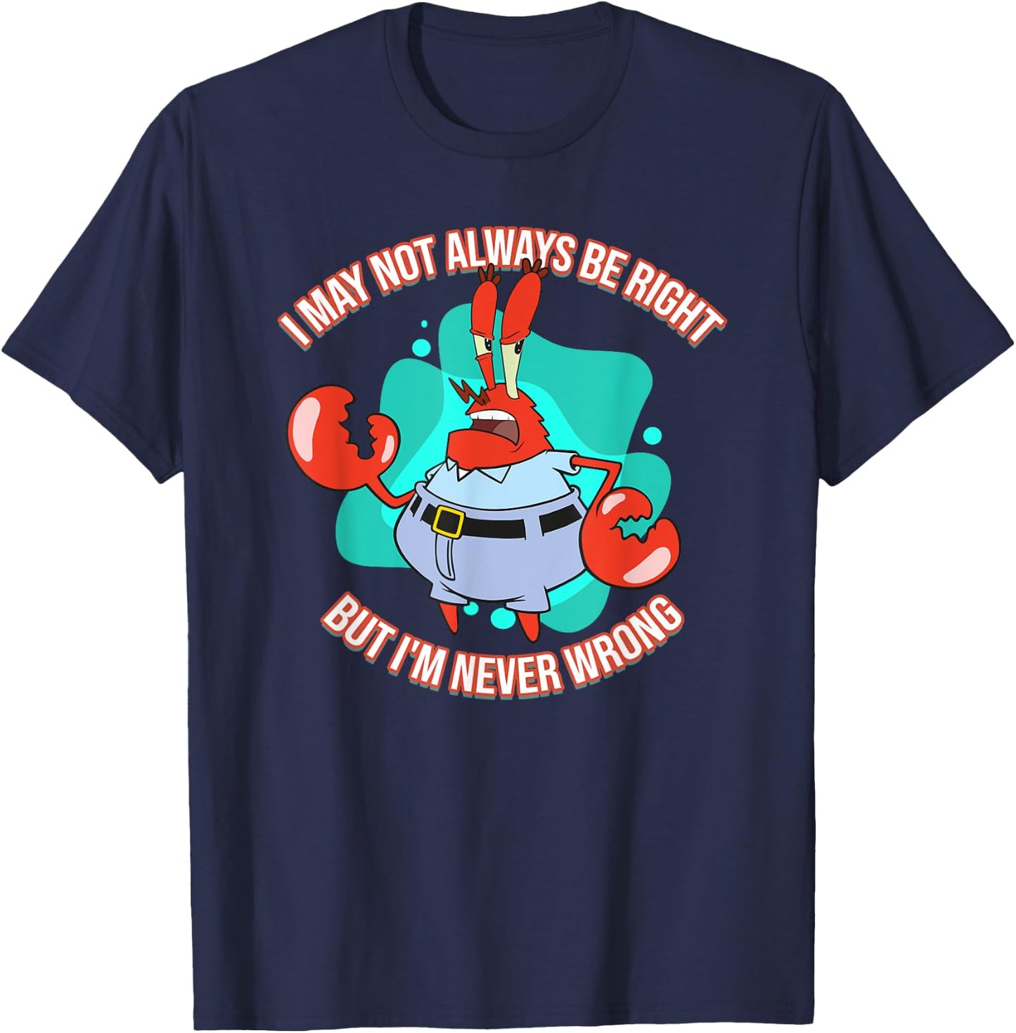 Mademark x SpongeBob SquarePants - Eugene Krabs - Never Wrong T-Shirt - T-Shirt | Navy