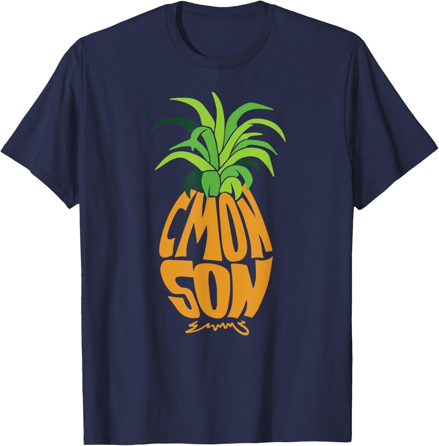 Vintage Psych Pineapple of Gus C'mon Son! Crazy Lover Gift T-Shirt - T-Shirt | Navy