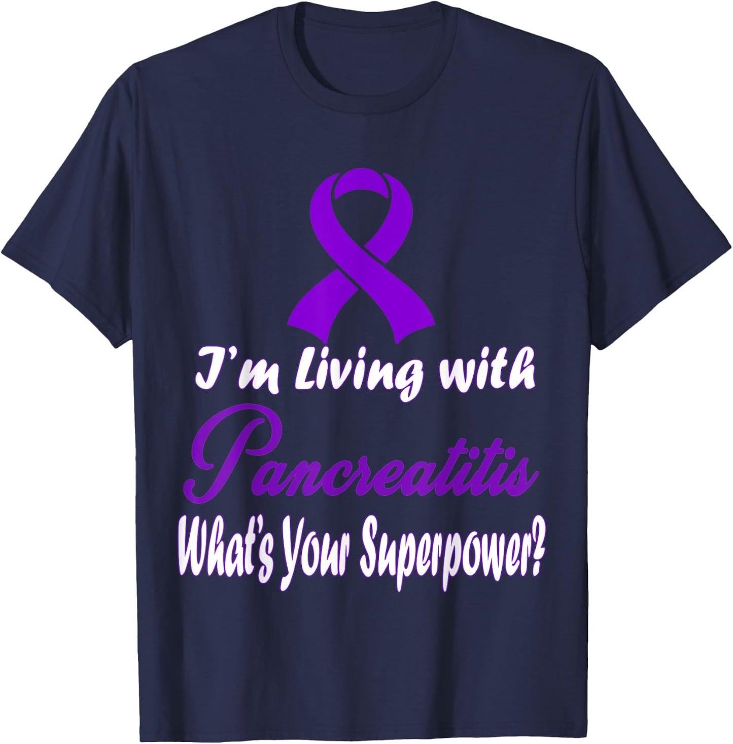 Pancreatitis Awareness T-Shirt - T-Shirt | Navy