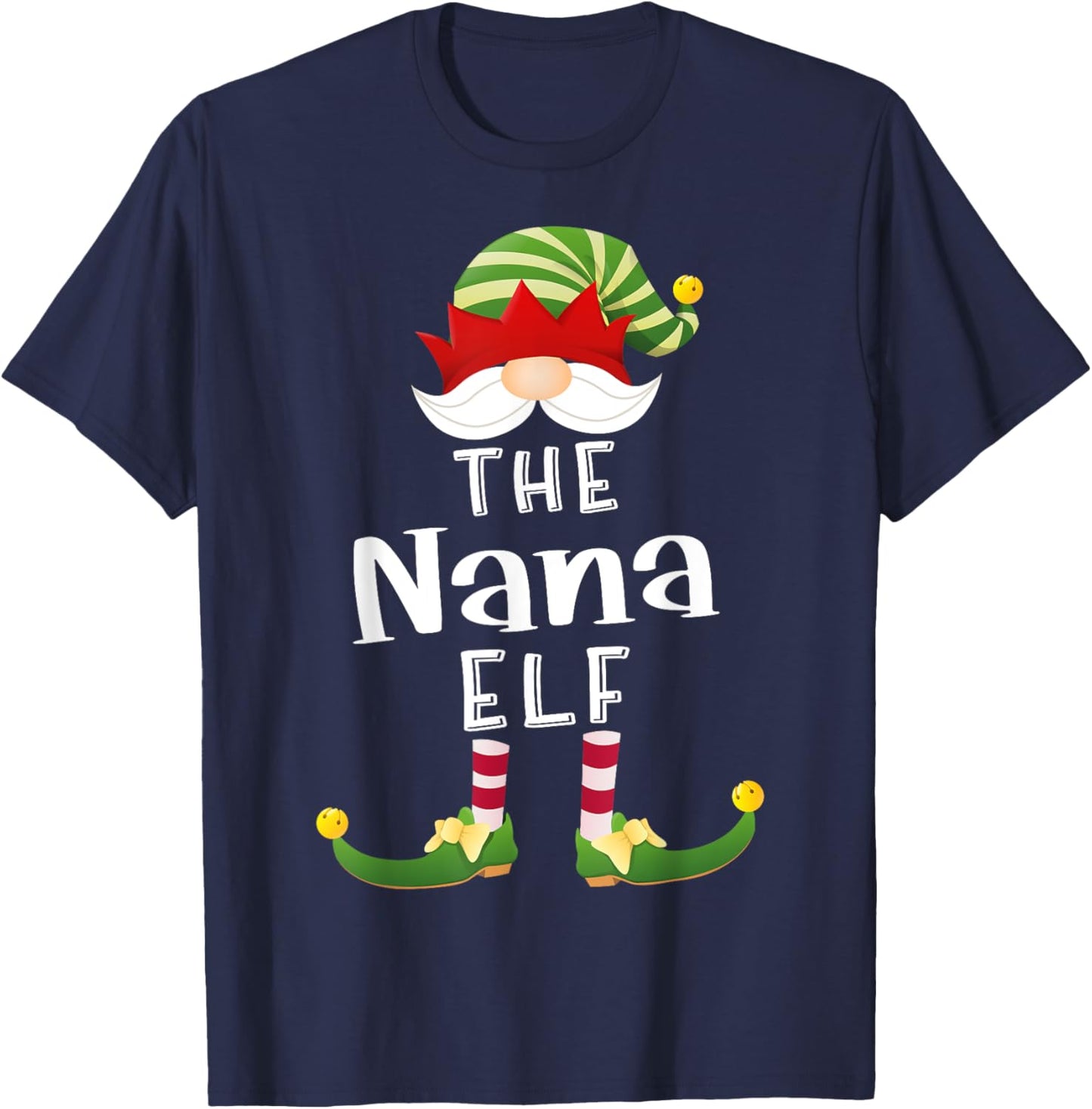 Nana Elf Group Christmas Funny Pajama Party T-Shirt - T-Shirt | Navy