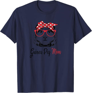 & Girls Kids Cute Wheek Lover Mama Guinea Pig Mom T-Shirt - T-Shirt | Navy