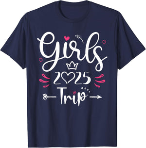 Girls Trip 2025 Shirt Girls Trip 2025 Summer Vacation Lovers T-Shirt - T-Shirt | Navy
