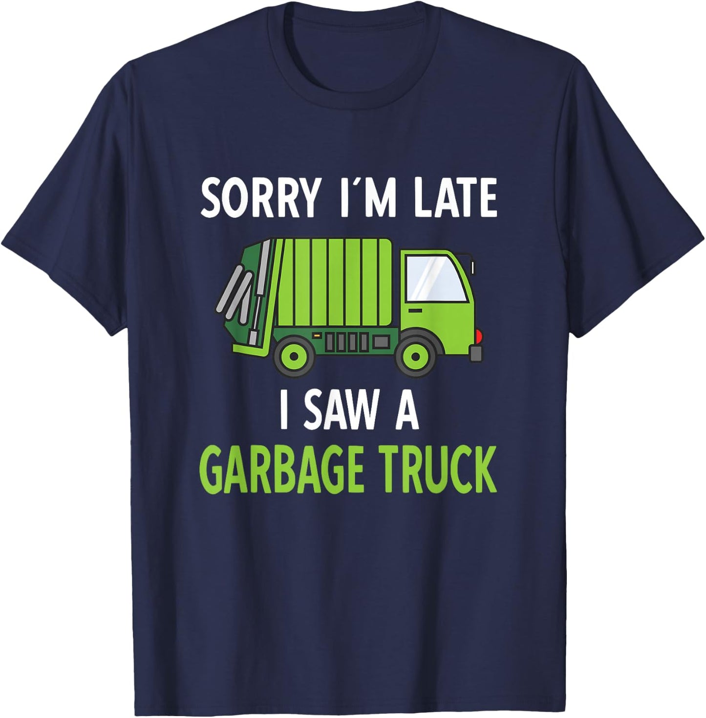 I Saw a Garbage Truck Costume | Recycling Garbage T-Shirt - T-Shirt | Navy