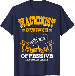 Machinist Profession Machinery Machine Tools CNC Operator T-Shirt - T-Shirt | Navy