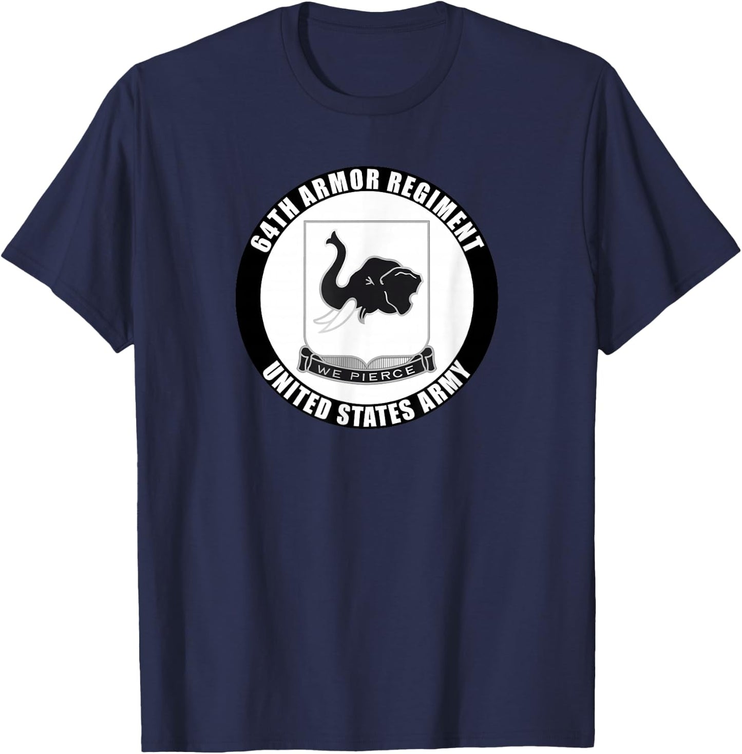 64th Armor Regiment United States Army Veteran Military T-Shirt - T-Shirt | Navy