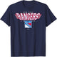 New York Rangers Laser Black Officially Licensed T-Shirt - T-Shirt | Navy