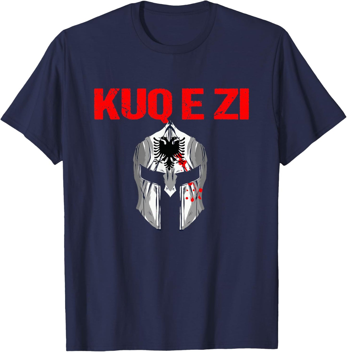 Kuq E Zi Albania Albanian Eagle Albania Albaner Power T-Shirt - T-Shirt | Navy