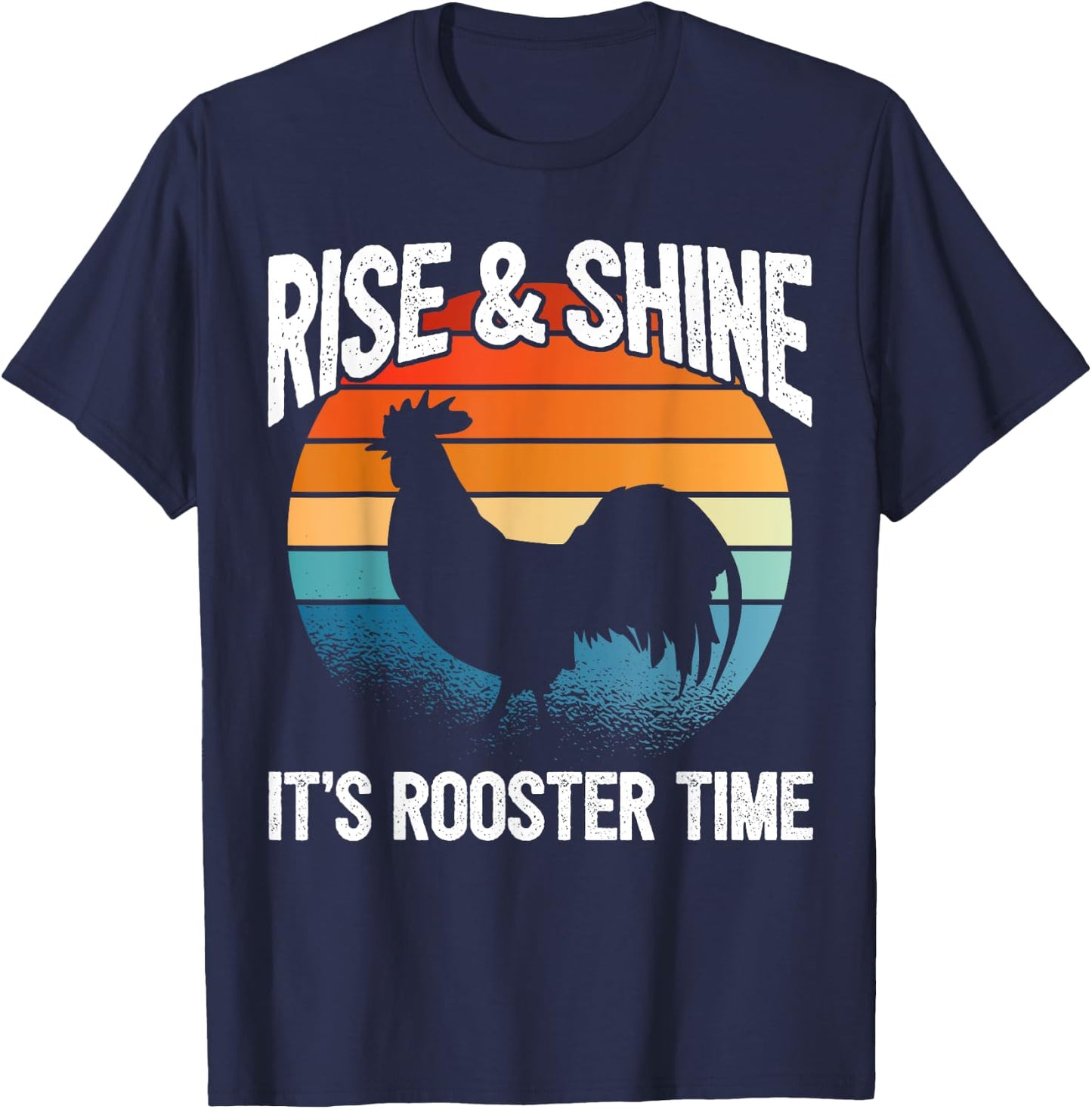 Chicken Farmer & Chicken Lover - Rooster T-Shirt - T-Shirt | Navy