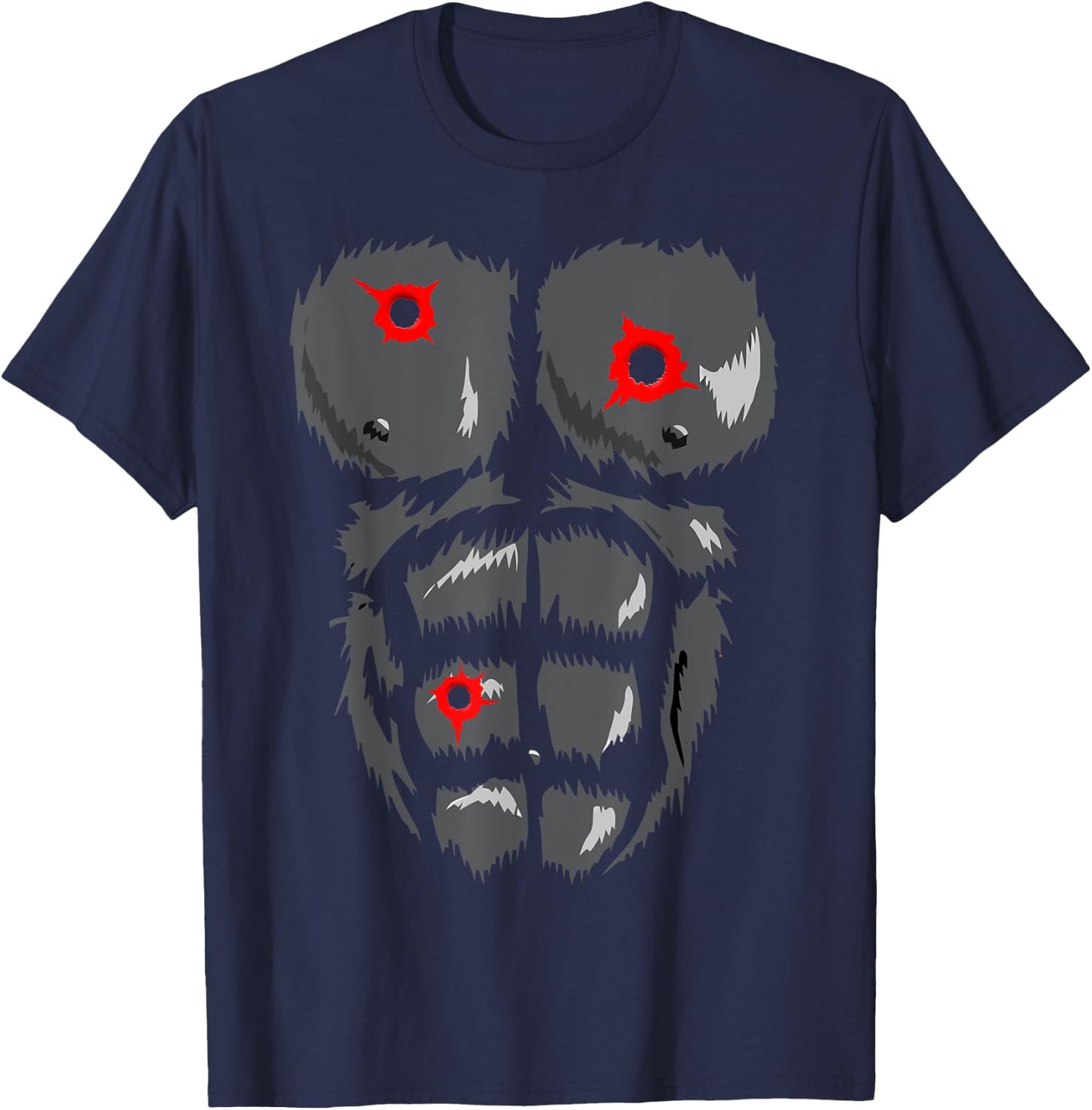 Halloween Funny Gorilla Monkey Belly Chest kids Costume T-Shirt - T-Shirt | Navy