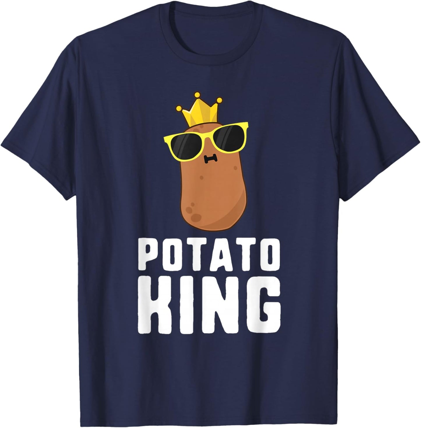Potato King Shirt Potato Shirts Kids Boys Nerd T-Shirt - T-Shirt | Navy