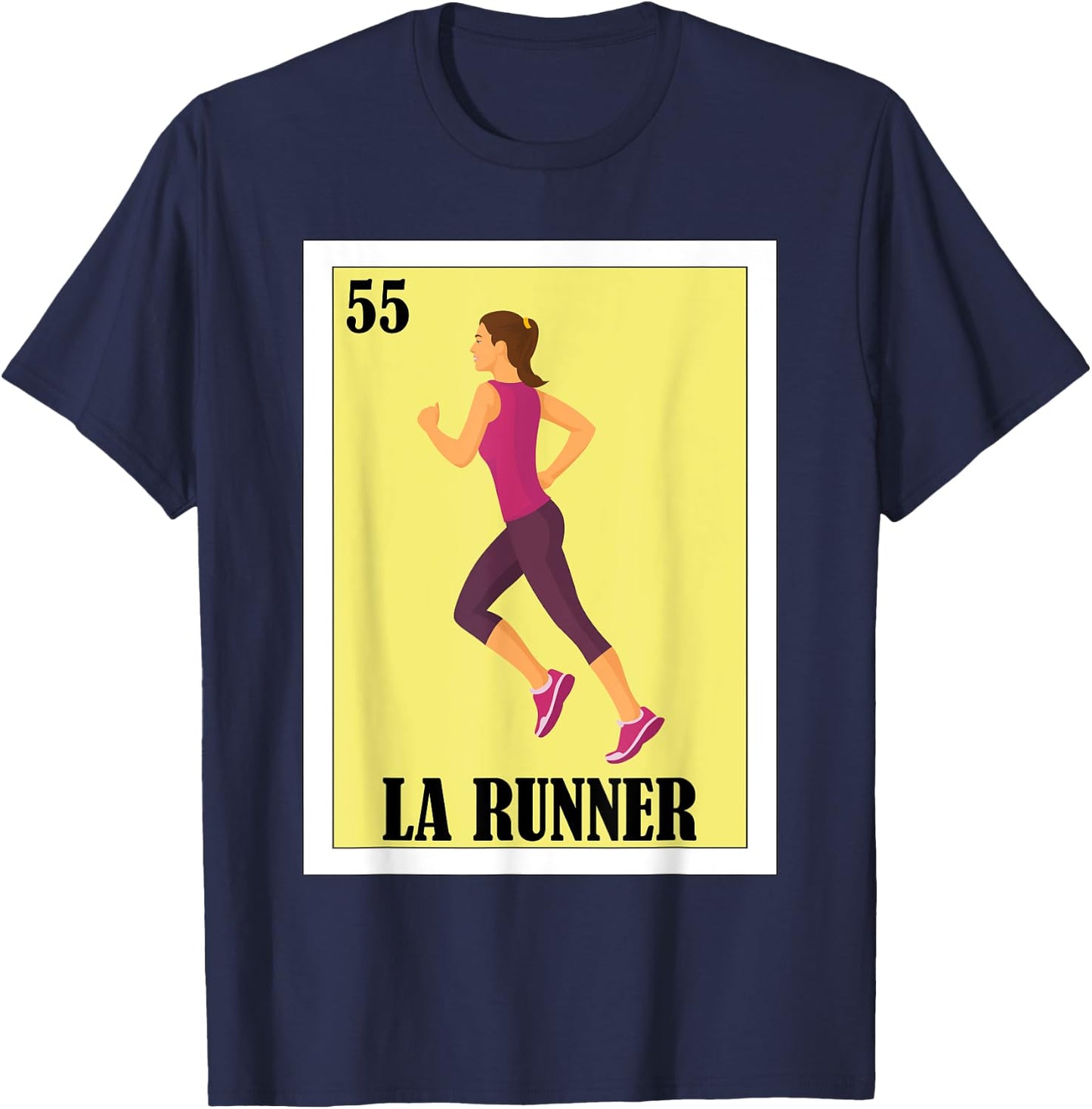 Funny Mexican Design for Runners - La Runner T-Shirt - T-Shirt | Navy