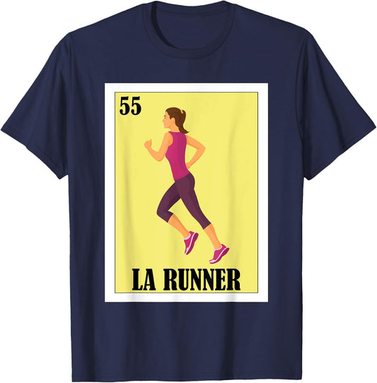 Funny Mexican Design for Runners - La Runner T-Shirt - T-Shirt | Navy