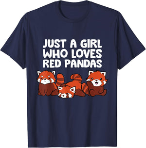 Just a Girl Who Loves Red Pandas T-Shirt - T-Shirt | Navy