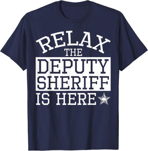 Deputy Sheriff Apparel - Top Funny Sheriffs Design T-Shirt - T-Shirt | Navy