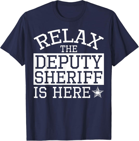 Deputy Sheriff Apparel - Top Funny Sheriffs Design T-Shirt - T-Shirt | Navy