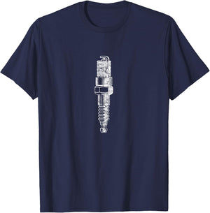 Spark Plug - Vintage Muscle Car T-Shirt - T-Shirt | Navy