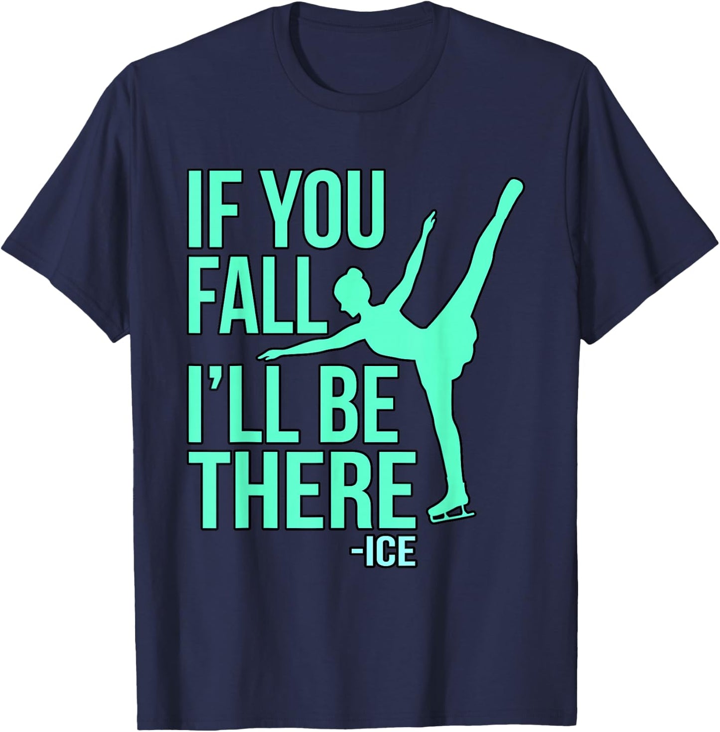 Figure Skating Ice Skating Figure Skater T-Shirt - T-Shirt | Navy