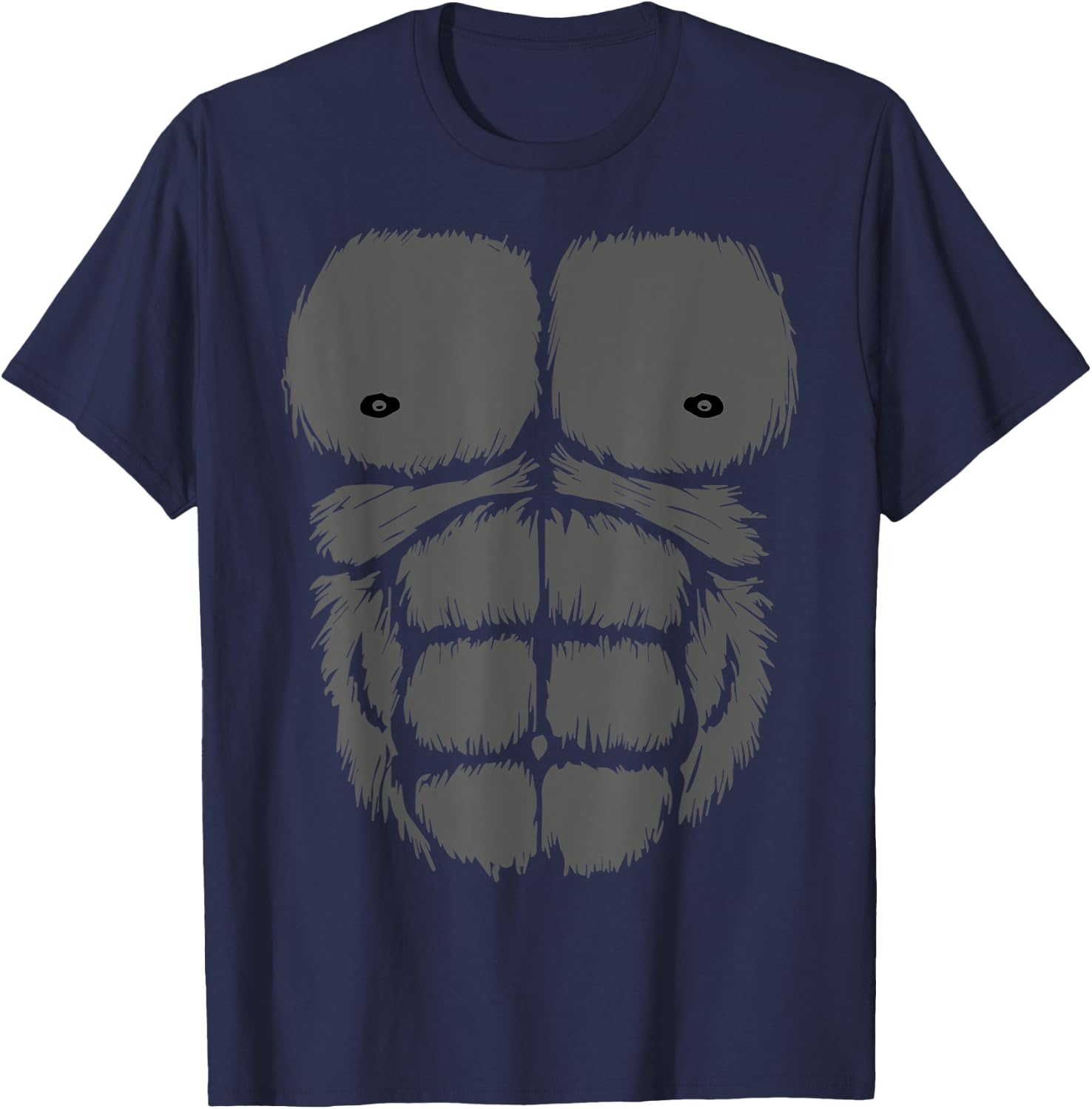 Gorilla Chest Belly Boy Girl Monkey Costume Kids Fancy Dress T-Shirt - T-Shirt | Navy