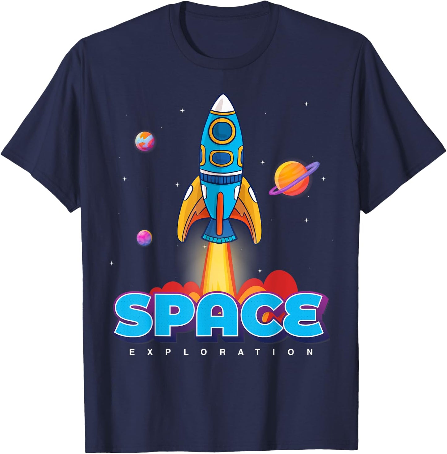 Astronaut Space Craft shirts, Space Shuttle Travel Fun T-Shirt - T-Shirt | Navy