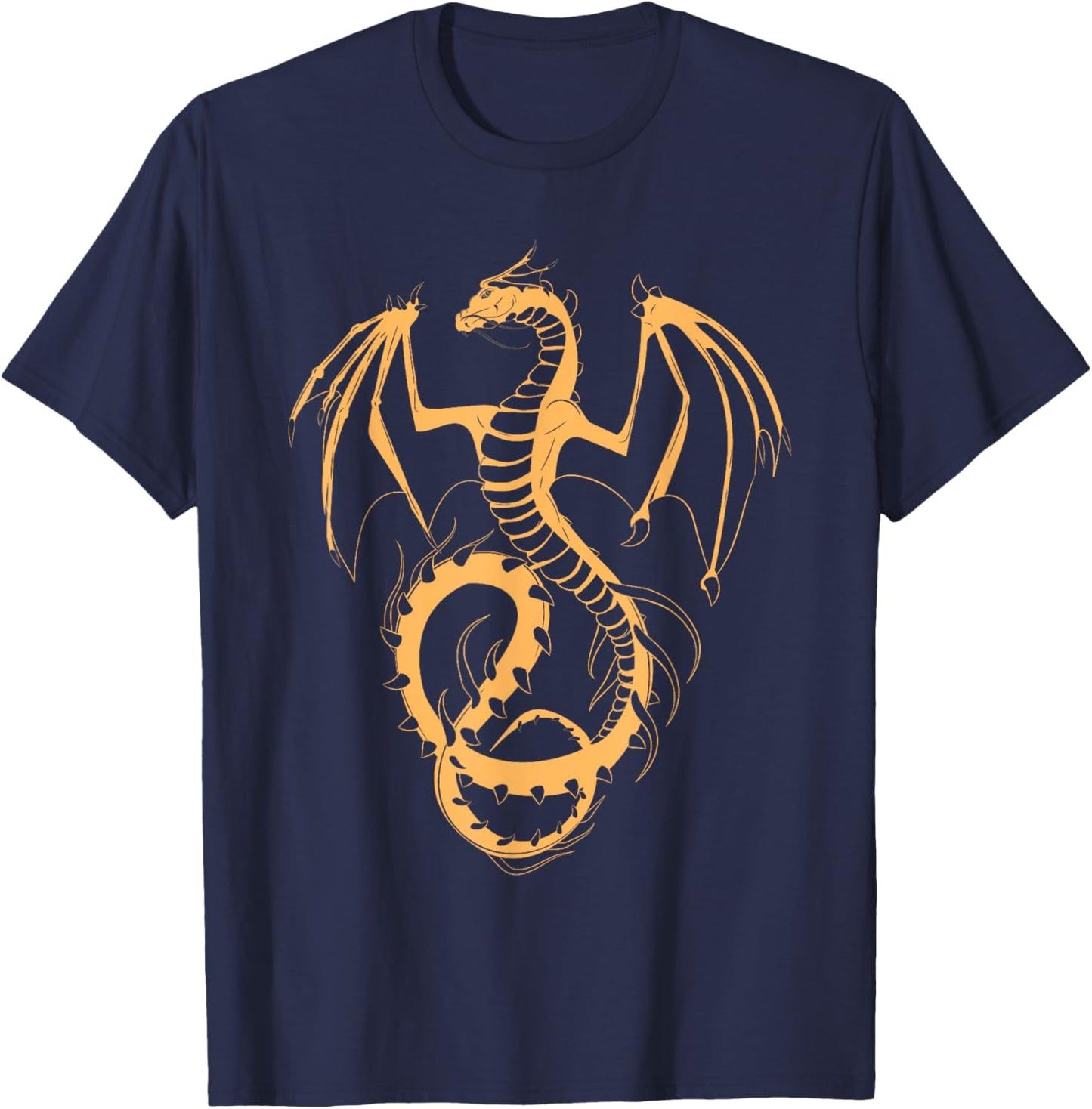 Fire Dragon Dungeon Mythical Creature Dragon T-Shirt - T-Shirt | Navy