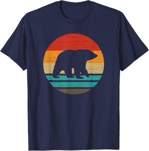 Bear Retro Style Vintage T-Shirt - T-Shirt | Navy
