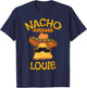 Nacho Average Louie Personalized Name Funny Taco T-Shirt - T-Shirt | Navy