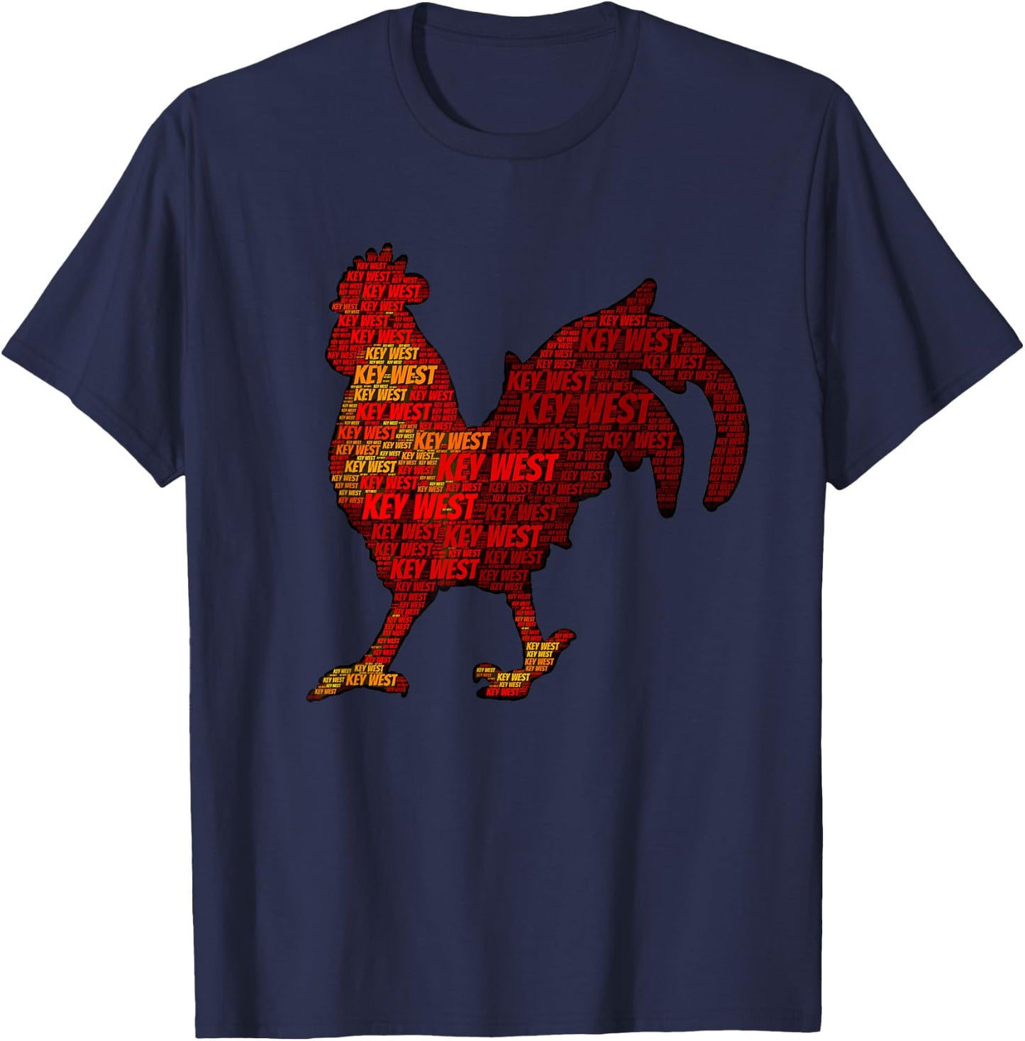 Key West Florida Keys Chicken T-Shirt - T-Shirt | Navy