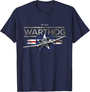 USA Military Warbird Military Airplane warthog T-Shirt - T-Shirt | Navy