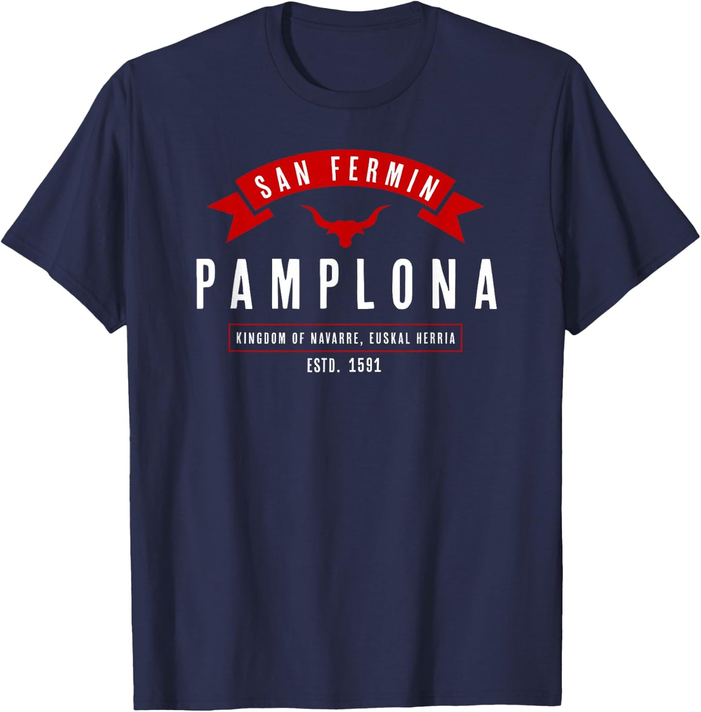 San Fermin Shirts & Gifts: Iruna - Pamplona T-Shirt - T-Shirt | Navy