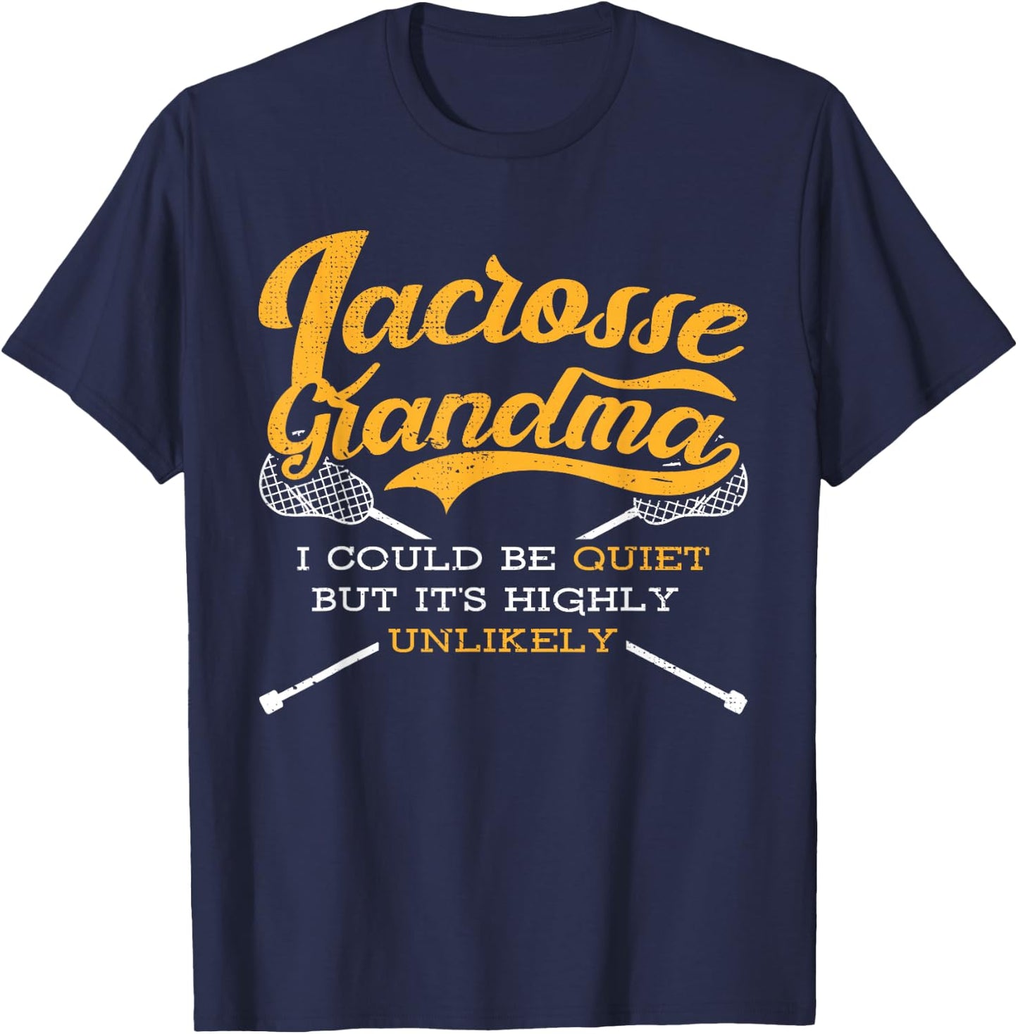 Relax I Love Lacrosse Grandma Saying Lax Is Life Grandmother T-Shirt - T-Shirt | Navy