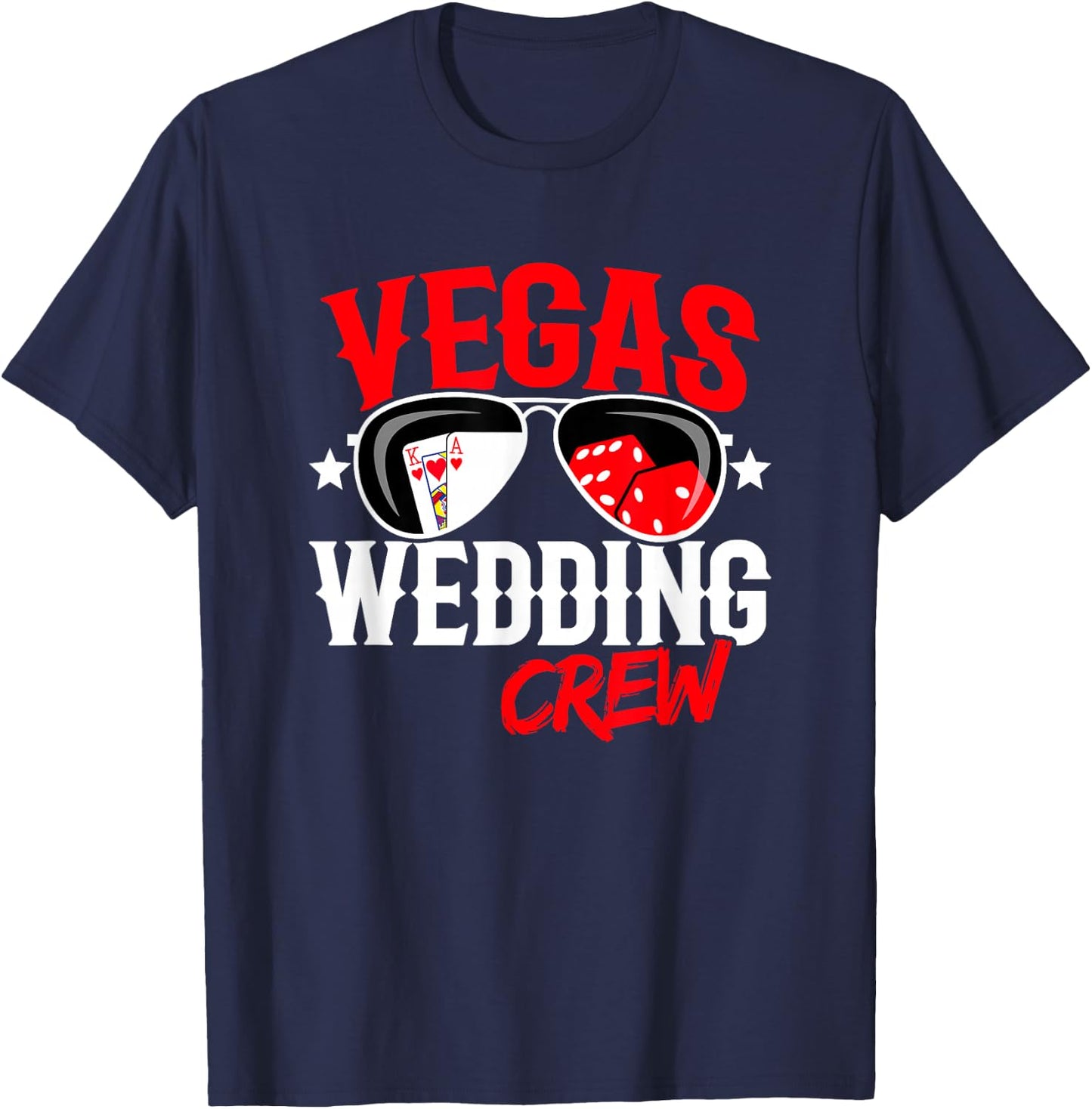 Las Vegas Wedding Party - Married in Vegas - Vegas Wedding T-Shirt - T-Shirt | Navy